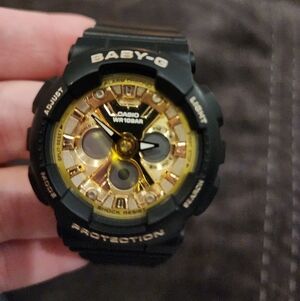 Casio Baby-G Black and Gold Dial Sport Watch
